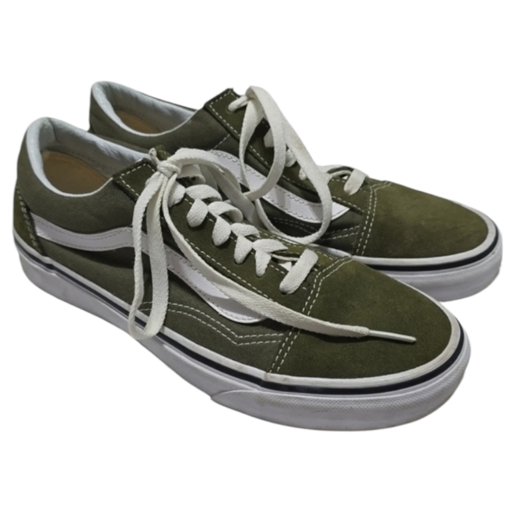 Vans Old Skool canvas green size womans 5.5